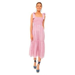 Tuckernuck Pink Patterned Midi Dress